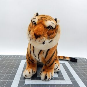 Bengal Tiger Plush Stuffed Animal Sitting 12 Inch Realistic Striped